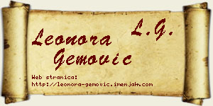 Leonora Gemović vizit kartica
